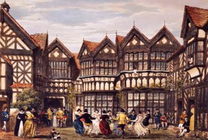 Little Moreton Hall, Cheshire, from The Mansions of England in the Olden Time