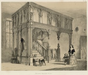 Staircase, Wakehurst, Sussex by Joseph Nash