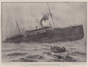 The Wreck of the Stella, the Last Boat to leave the Ship by Joseph Nash