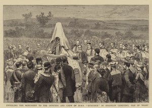 Unveiling the Monument to the Officers and Crew of HMS Eurydice in Shanklin Cemetery, Isle of Wight