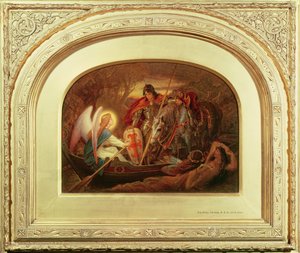 How an Angel Rowed Sir Galahad Across Dern Mere by Joseph Noel Paton