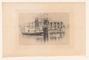 Gondola on a Canal (original title: A Watergate in Venice)