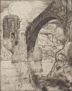 Arch of Bridge of Alcantara by Joseph Pennell
