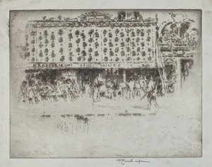 Brasserie, Au Lion Rouge by Joseph Pennell