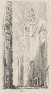 Broadway Towers by Joseph Pennell