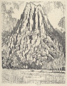 Buttresses, Yosemite by Joseph Pennell