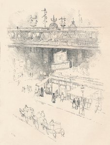 Corner of Villiers Street, Charing Cross by Joseph Pennell