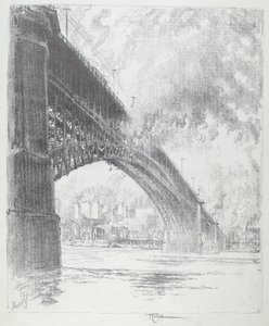 Eads Bridge, St. Louis by Joseph Pennell