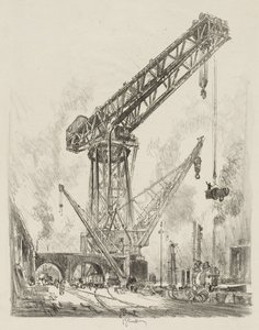 English War Work: Made in Germany, The Great Crane by Joseph Pennell