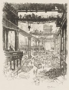 English War Work: The Great Tower, Pig Iron by Joseph Pennell