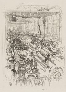 English War Work: The Gun Shop by Joseph Pennell