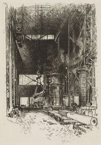 English War Work: The New Gun Pit by Joseph Pennell