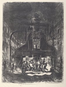 Forging Shells, The Slaves of the Wheel by Joseph Pennell
