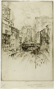 Forty-Second Street by Joseph Pennell