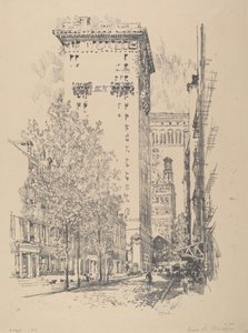 Girard Street by Joseph Pennell