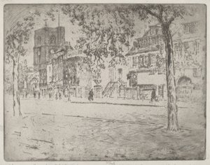 House Where Whistler Died, 1904 by Joseph Pennell
