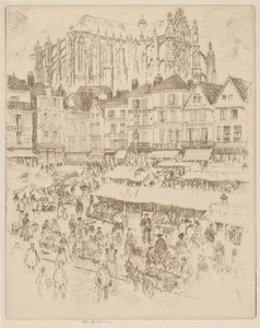 La Place, Beauvais by Joseph Pennell