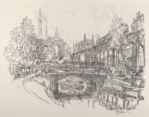 Landwehr Canal, Berlin by Joseph Pennell