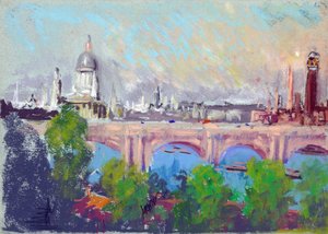 London over Waterloo Bridge