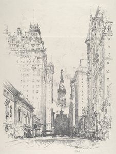 Looking up Broad Street from Spruce Street, 1912