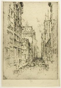 Lower Broadway by Joseph Pennell