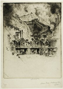 Main Street, Mahanoy City by Joseph Pennell