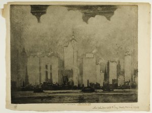 New York from 23rd St. Ferry—In the Mist of a Morning