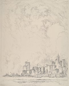 New York from Brooklyn by Joseph Pennell