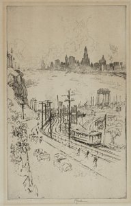 New York, from New Jersey by Joseph Pennell
