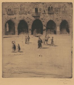 Plazza del Comune, Pistoia by Joseph Pennell