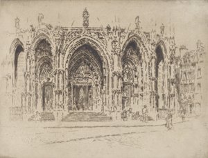 Porch of San Maclou, Rouen, 1907 by Joseph Pennell