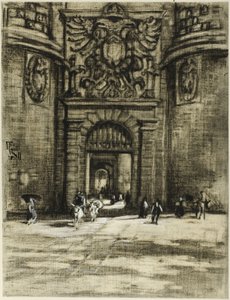 Porta Viragia, Toledo by Joseph Pennell