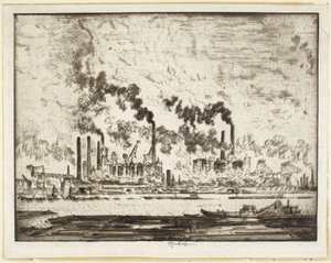 Rhine Castles, Duisburg by Joseph Pennell