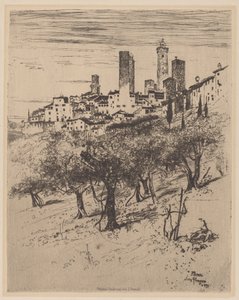 San Gimignano by Joseph Pennell