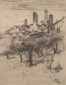 San Gimignano by Joseph Pennell
