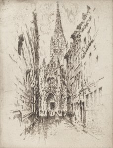 San Maclou, Rouen, 1907 by Joseph Pennell