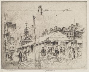 Second Street Market, Philadelphia by Joseph Pennell