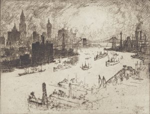 Sunset, from Williamsburg Bridge, 1915