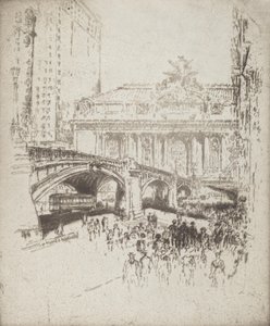 The Approach to the Grand Central, New York by Joseph Pennell
