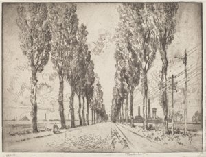 The Avenue, Valenciennes by Joseph Pennell