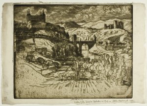 The Castles, Toledo by Joseph Pennell