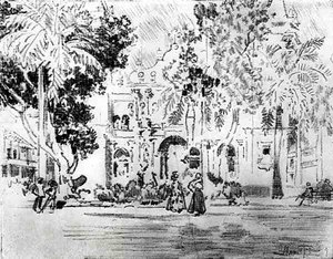 The Cathedral, plate XXVI from The Panama Canal by Joseph Pennell by Joseph Pennell