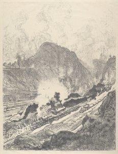 The Cut from Culebra, 1912 by Joseph Pennell