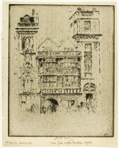The Gate of the Temple by Joseph Pennell