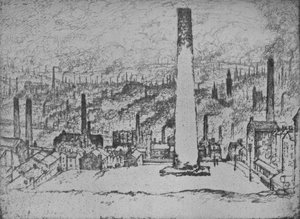 The Great Stack, Bradford by Joseph Pennell