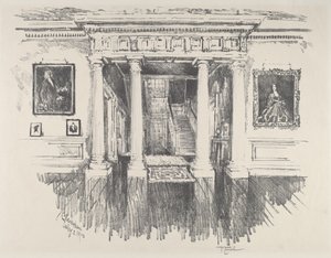 The Hall at Cliveden by Joseph Pennell