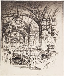 The Hall of Iron, Pennsylvania Station, New York by Joseph Pennell