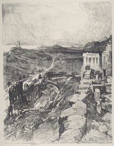 The Odeon, Athens by Joseph Pennell