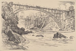 The Steel Bridge by Joseph Pennell