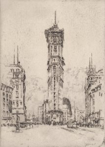 The Times Building by Joseph Pennell